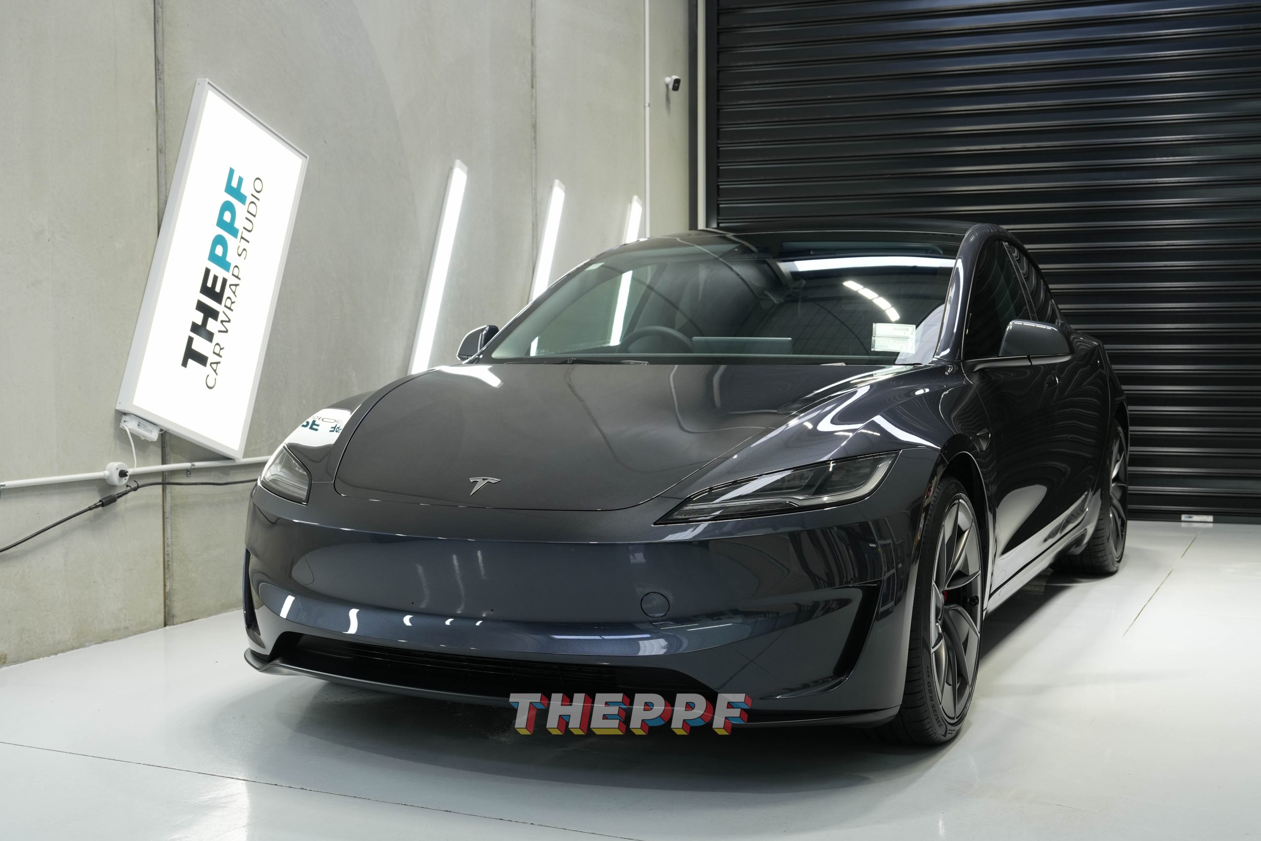 the ppf tesla model 3 highland ev car paint protection film wrap auckland-09469