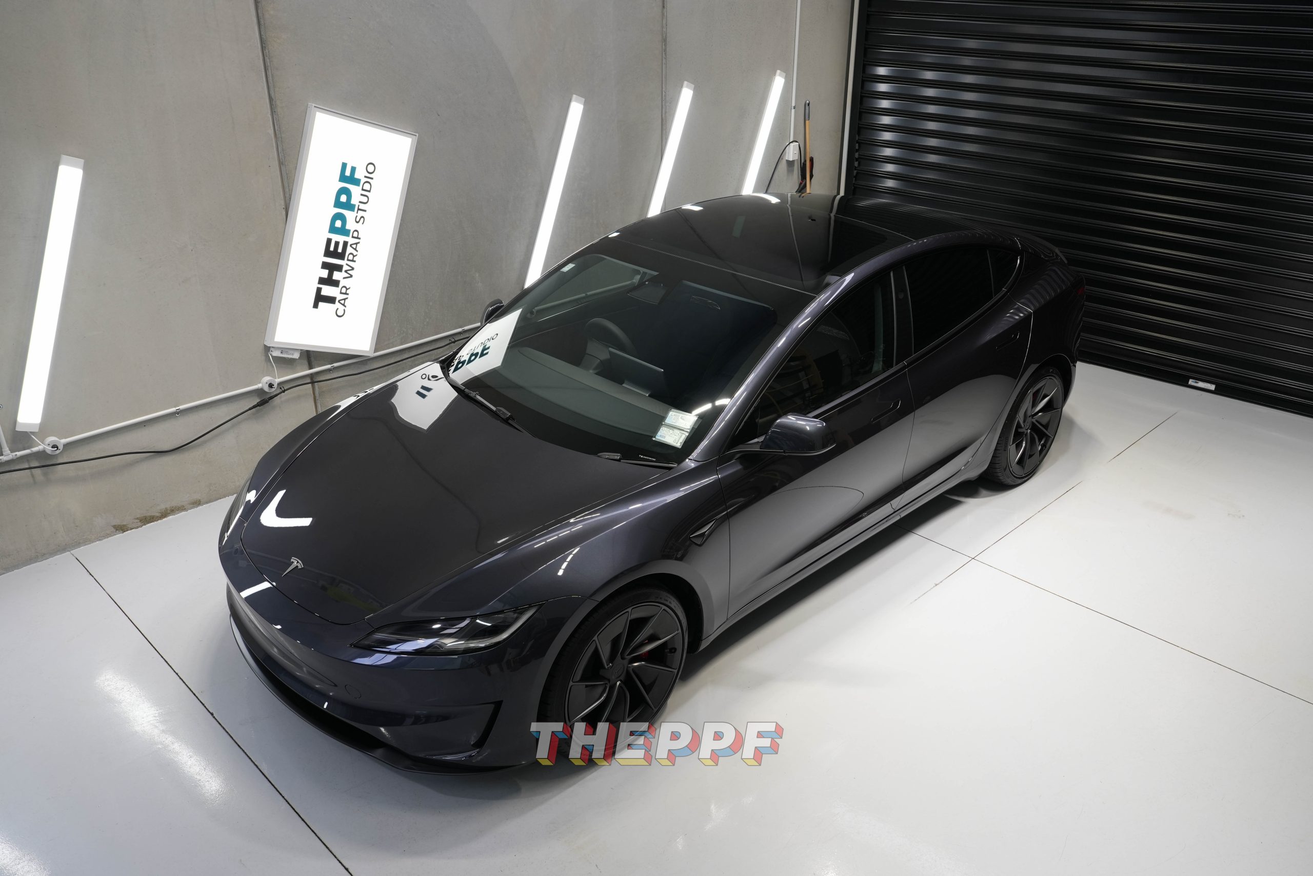 the ppf tesla model 3 highland ev car paint protection film wrap auckland-09470